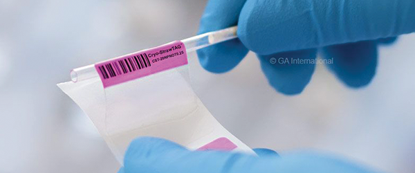 Color cryo straw label